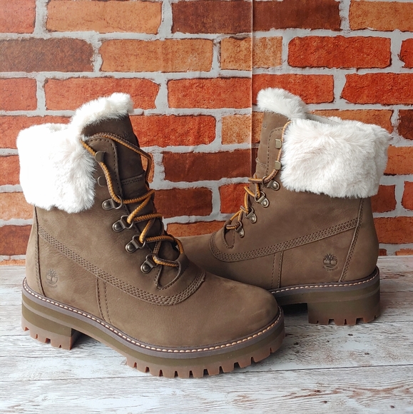 TIMBERLAND WOMEN'S COURMAYEUR VALLEY 6-INCH WATERPROOF BOOTS OLIVE NUBUCK - Picture 7 of 7